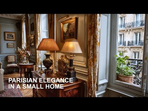 Parisian Style Small Apartment Tour | Elegant Small Space Living