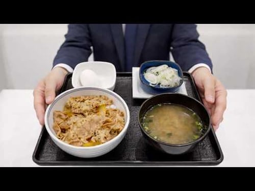 $4 Breakfast at Yoshinoya in Japan | The Cheap Breakfast of Japanese Salaryman | Gyudon