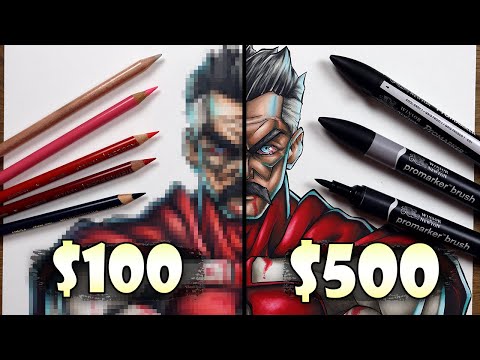 $100 PENCILS vs $500 MARKERS | Cheap vs Expensive!! Which is WORTH IT..? | OMNI MAN