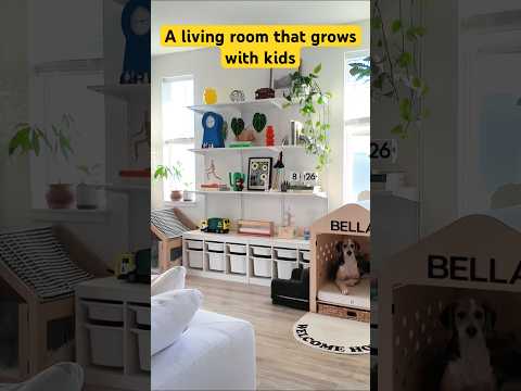 A living room that works for kids—and grows with them. #kidschores #playroomideas #kidsplayhouse