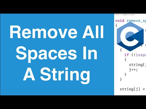 Remove All Space Characters In A String | C Programming Example
