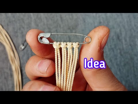 Macrame DIY | How to make a clothes hanger with a safety pin and a few pieces of thread