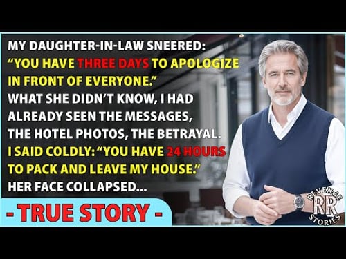 My Daughter-in-Law Gave Me 3 Days to Apologize in Public — I Gave Her 24 Hours to Leave My House