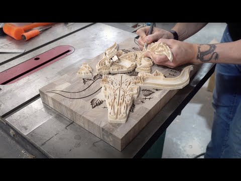 Making a Texas-Style Cutting Board with a CNC Inlay Kit. BroinwooD.