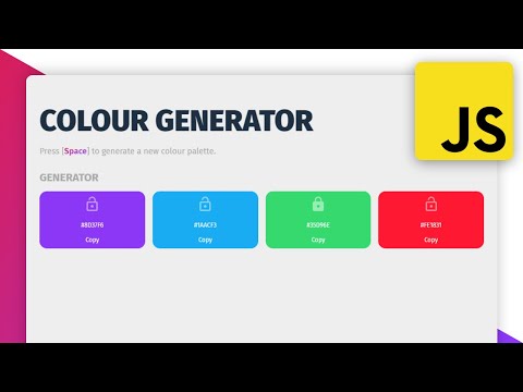 Build a Color Palette Generator in JavaScript - Javascript beginner tutorial