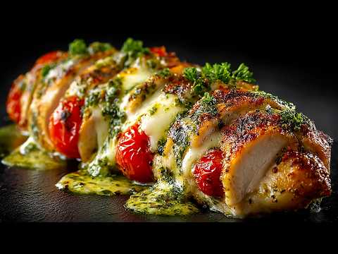 Unglaublich leckeres gefülltes Hähnchenbrustfilet – zergeht auf der Zunge! Besser als im Restaurant!