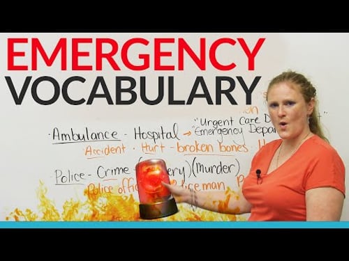EMERGENCY Vocabulary in English