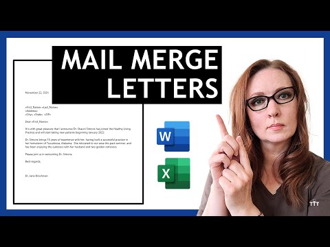 How to Create LETTERS in Microsoft Word Using Mail Merge | Use List From Microsoft Excel