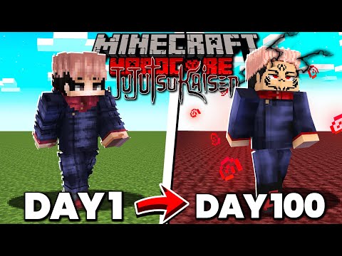 I Survived 100 Days in JUJUTSU KAISEN Minecraft...