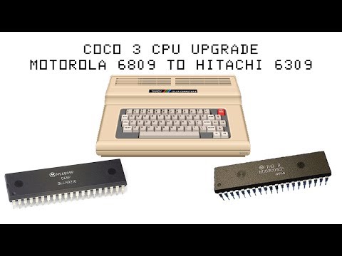 Color Computer 3 CPU upgrade / Replacing a Motorola 6809 with a Hitachi 6309