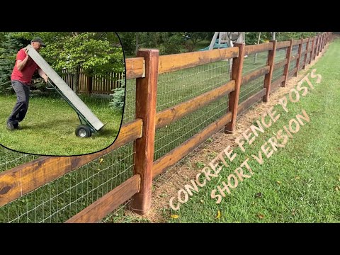 Making fence posts out of concrete