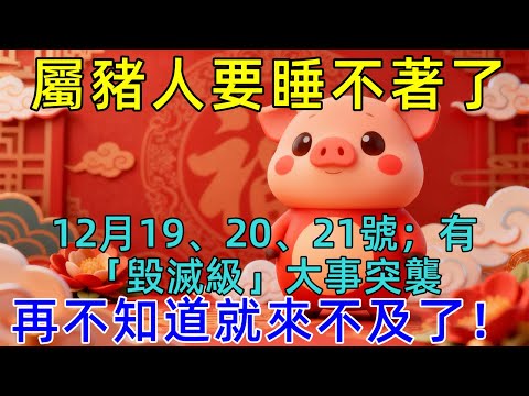 屬豬人要睡不著了!12月19、20、21號,有「毀滅級」大事突襲,再不知道就來不及了!!!#生肖运势#佛陀#佛學 #佛法 #佛教 #修行 #智慧 #因果 #佛家 #佛學知識 #佛學智慧 #修心修行