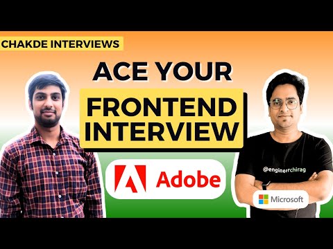 Adobe Frontend Interview Experience | Chakde System Design ⚡️