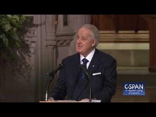 Former Canadian Prime Minister Brian Mulroney Tribute to President George H.W. Bush (C-SPAN)