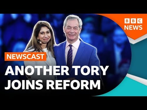 Ex-Tory Home Secretary Suella Braverman defects to Reform | BBC Newscast