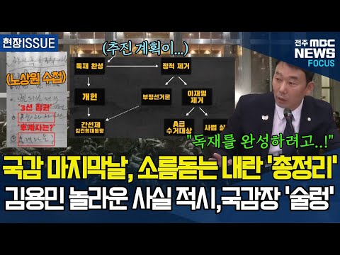 On the final day of the National Assembly audit, Kim Yong-min presented a chilling summary of the...