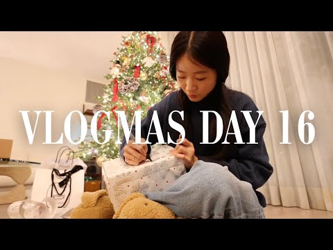 VLOGMAS DAY 16| Wrapping presents for my sisters, catching up on work!