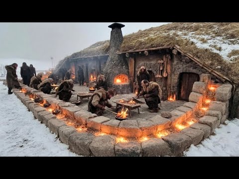 How Vikings Built Heating Stonehearth Airflow Systems To Survive Winters | Human Craft Documentary