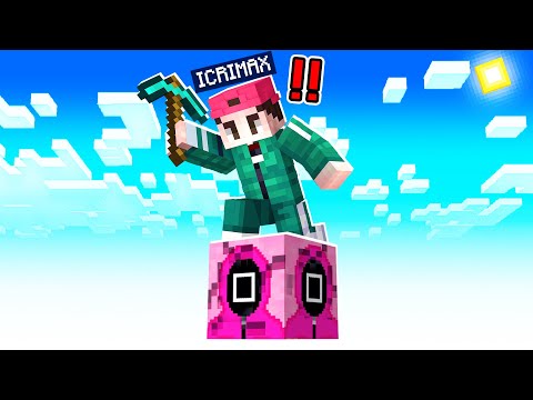 24 Stunden auf SQUID GAME ONE BLOCK überleben in Minecraft!