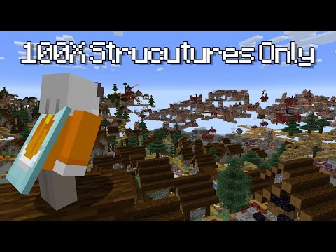 Beating Minecraft In A 100x Structure Only World
