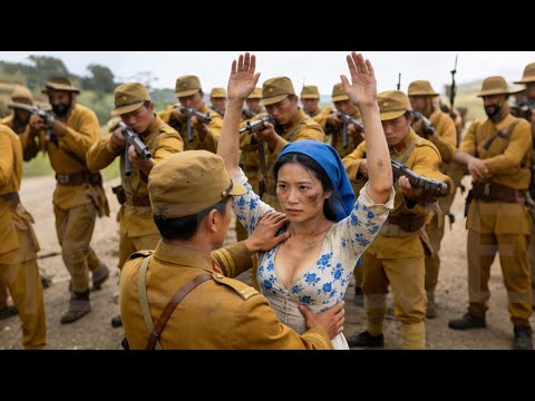 The Japanese soldiers search, unaware that the village girl has bombs hidden in her chest.