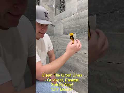 Clean Grout Lines Before Grouting. Easiest, Fastest Way. Remove mortar/thinset & broken tile spacers
