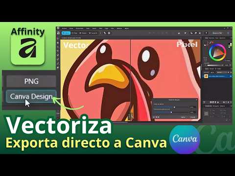 Vectorize your image in Affinity and upload it directly to Canva in SVG, PNG, scaled, and free fo...