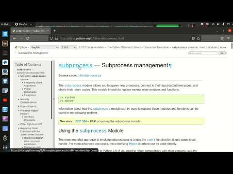 Python 3 Subprocess Module - Run terminal commands from a Python program.