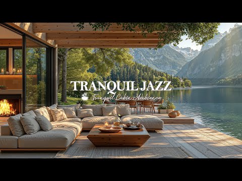 Tranquil Morning Jazz Ambience | Warm Instrumental Jazz In Lakeside Living Room For Positive Moods