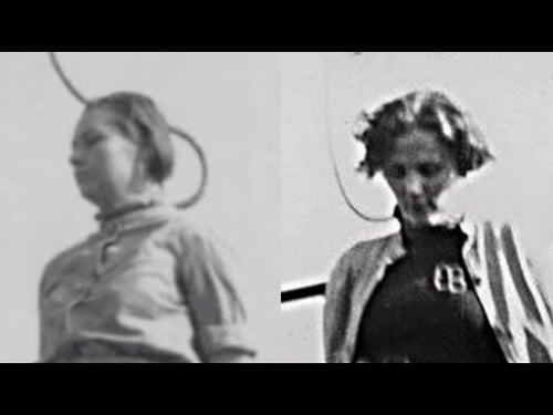 Angry Crowd Publicly Execution of Jenny Barkmann & Elisabeth Becker Nazi Stutthof female camp