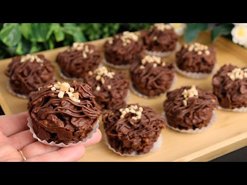 Quick crunchy dessert! no oven! no flour! no eggs! no condensed milk! in 5 minutes! super delicious!