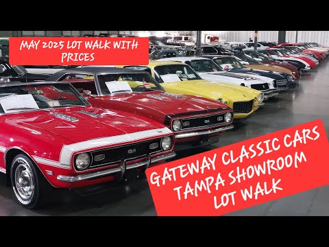 CARS FOR SALE. GATEWAY CLASSIC CARS LOT WALK MAY 2025 WITH PRICES