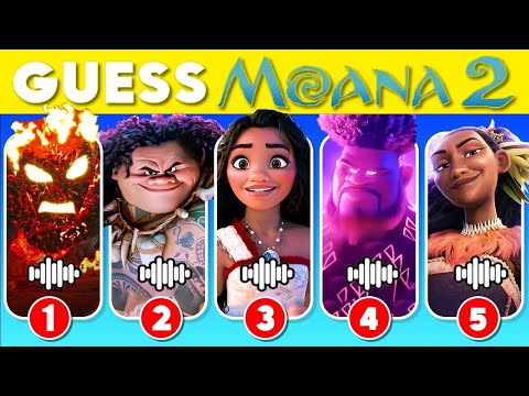 Guess The Moana 2 Movie We're Back Characters by Voice 🌊🏝️🌺| Moana 2 Trailer Songs Quiz | Great Quiz