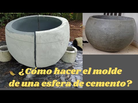¿Cómo hacer el molde de una esfera de cemento?