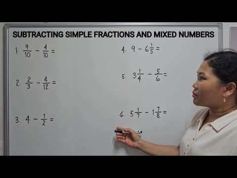 SUBTRACTION OF FRACTIONS AND MIXED NUMBERS