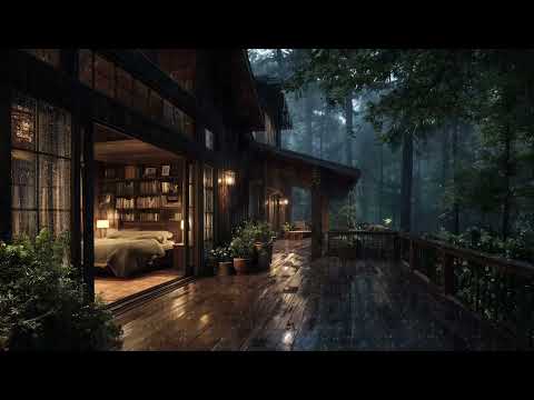 Rainy Night in the Forest Bedroom 🌲 | Calming Rain Sounds for Deep Sleep(8H)