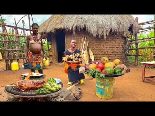 African Village Life & Cooking Authentic Recipes For Christmas🎄 Breakfast Table,Fried Cassavas