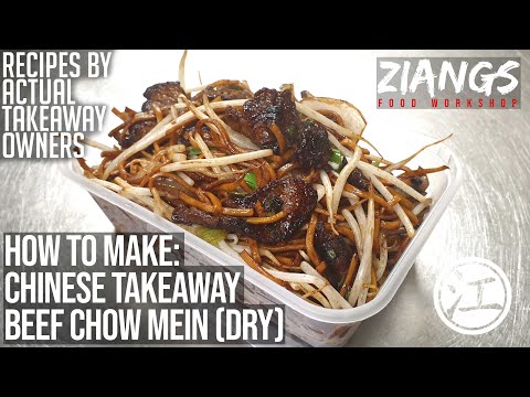 Ziangs: Beef chow mein (dry) Chinese Takeaway cooking