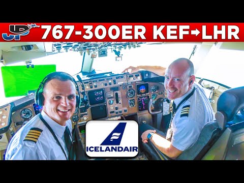 Icelandair 767-300ER Cockpit from Keflavik🇮🇸 to London Heathrow🇬🇧