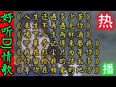 百听不厌七首伤感DJ情歌《喝下人生两杯酒》《我在红尘只为等你》
