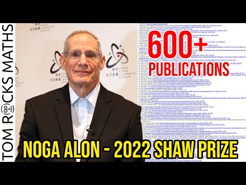 The Mathematician with 600 Publications - Noga Alon (2022 Shaw Prize)