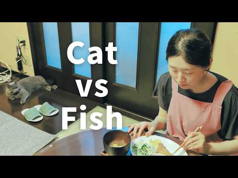 A quiet evening at home in Japan — making homemade aji fry (fried horse mackerel)