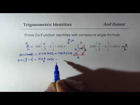 Prove Trigonometric Cofunction Identity with Compound Angle Formula