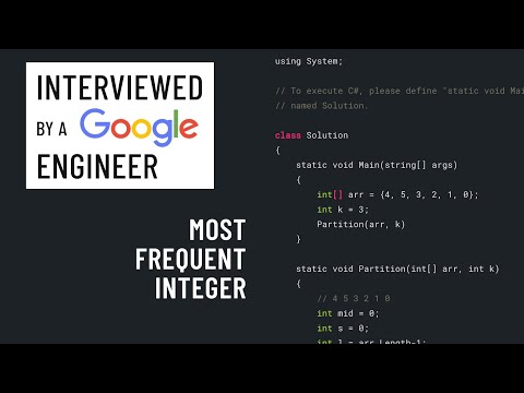 Most frequent integer: Java interview with a Google engineer