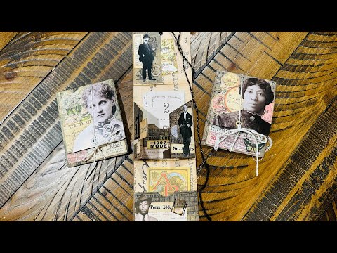 Craft With Me - Let’s Make A Pinterest Inspired Trifold Pocket -Tim Holtz Style- @timholtz