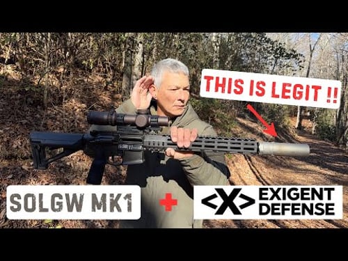 SOLGW MARK 1 plus EXIGENT DEFENSE the quietest setup yet!