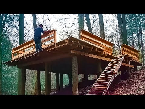I'm Building a 2-story house in the woods | Start to Finish