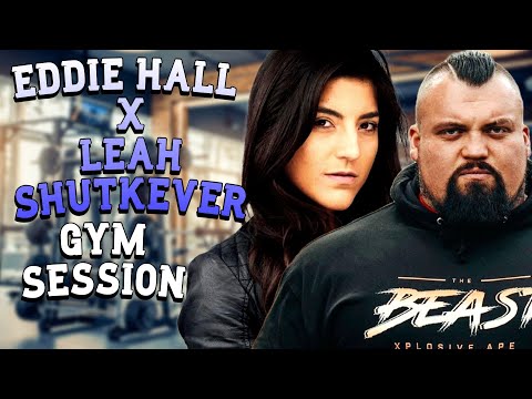 Eddie Hall and Leah Shutkever Gym Session #gym