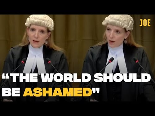 Irish lawyer's stunning speech at The Hague accusing Israel of genocide in Gaza