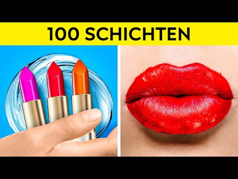 100 SCHICHTEN CHALLENGE || Coole Ideen für Haare und Make-up für Mädchen von 123 GO Like!